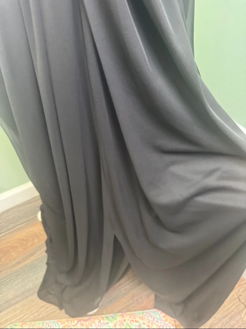 David's Bridal Black Lace Bodice Maxi Dress 18 - Picture 3 of 9